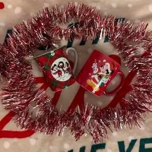 Disney Mickey Mug & Mickey and Minnie Festive Holiday Snow Mug